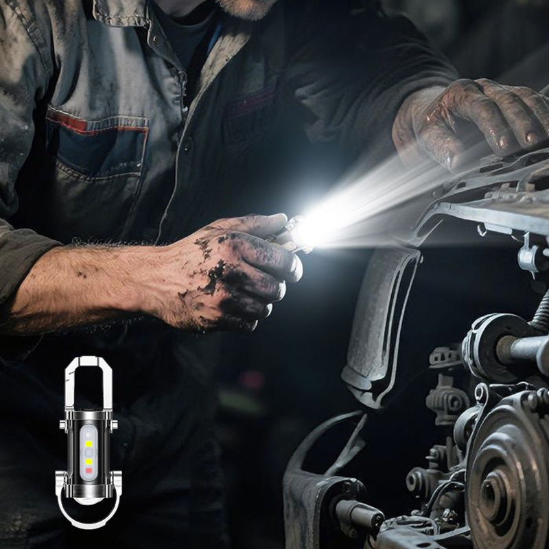 Lampe torche portable rechargeable et lumineuse pour porte-cls