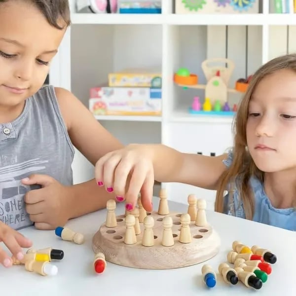 Geschenke für Kinder Holzschachspiel Memory Match Stick