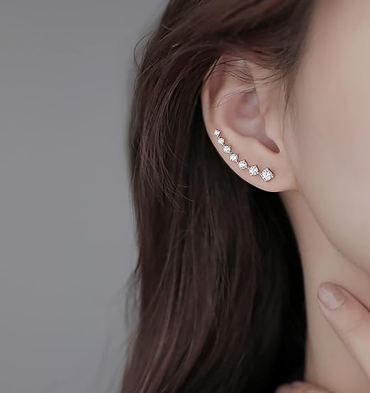 Vente chaude du Nouvel An 2024 Boucles d'oreilles diamant sept toiles