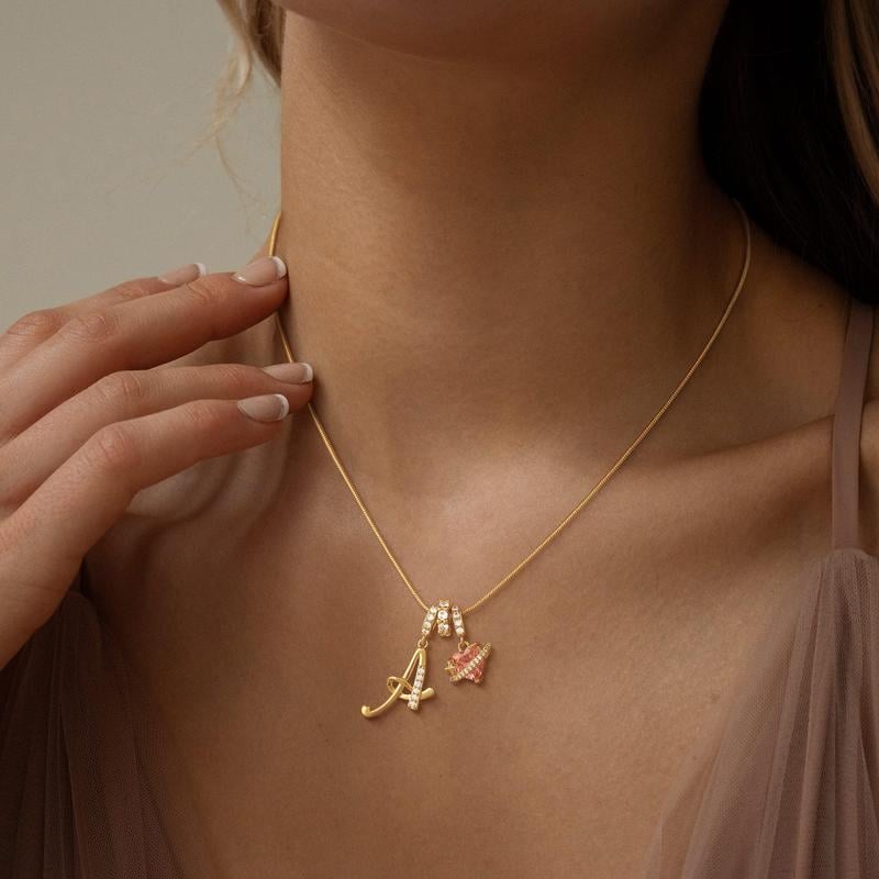 DE RDUCTION Colliers pendentifs 3 rangs avec initiales A-Z | Personnaliss et lgants