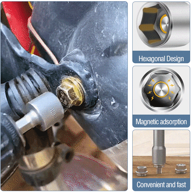 Ensemble de Cls Douille Puissantes avec Manche Hexagonal - 14 Pices