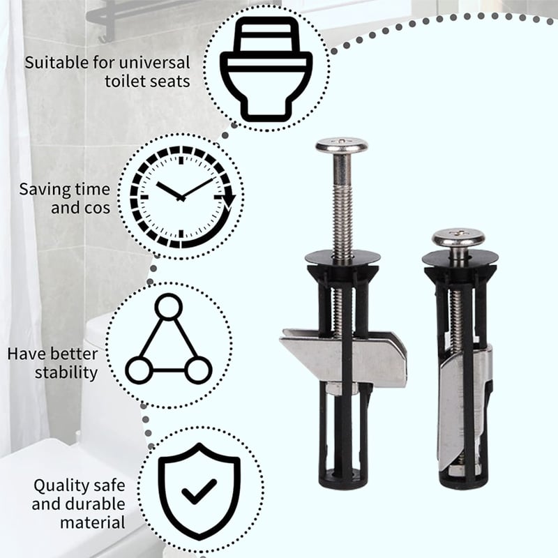 Vis de fixation pour sige de toilettes usage intensif