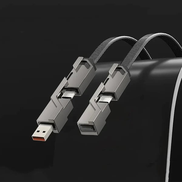 Chargeur 4-en-1 [60W Charge rapide & Synchronisation des donnes]