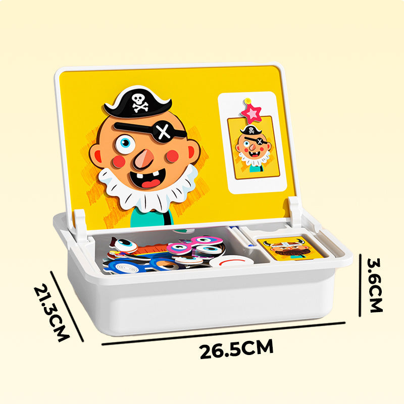 Bo?te puzzle magntique pour enfants avec jeu et planche dessi