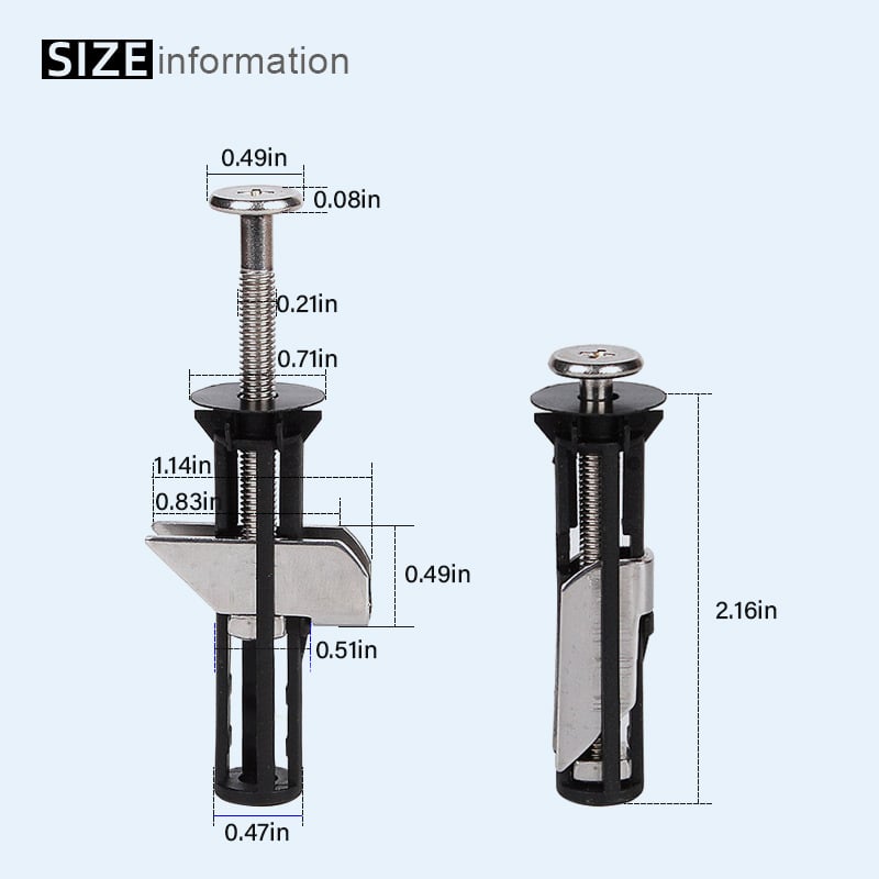 Vis de fixation pour sige de toilettes usage intensif