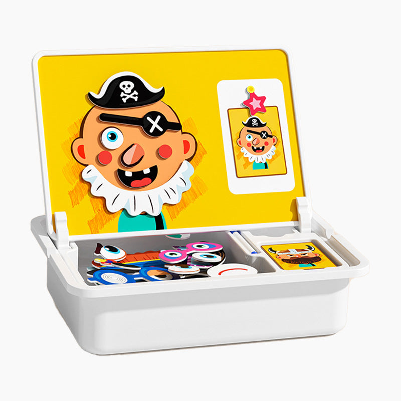 Bo?te puzzle magntique pour enfants avec jeu et planche dessi