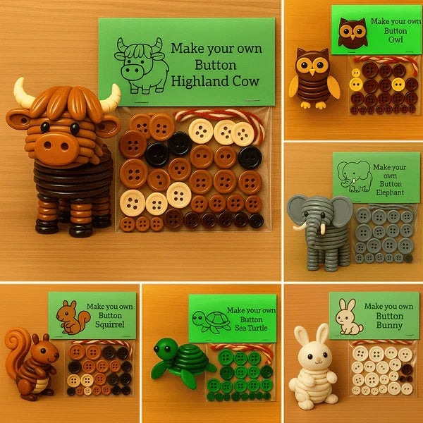 Cration DIY: Des Animaux Trop Mignons en Boutons