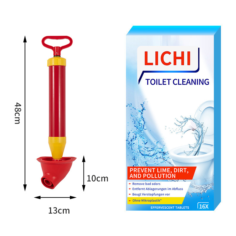 Hochdruck-Rohrreiniger für Toiletten – Haushaltsgebrauch, sofortige Beseitigung von Verstopfungen, ohne Chemikalien, ohne Schmutz