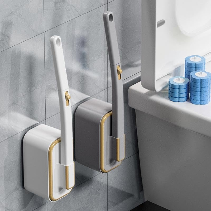 PLUS DE 50 000 UNITS VENDUES Ensemble innovant de brosses de toilettes jetables fixation murale
