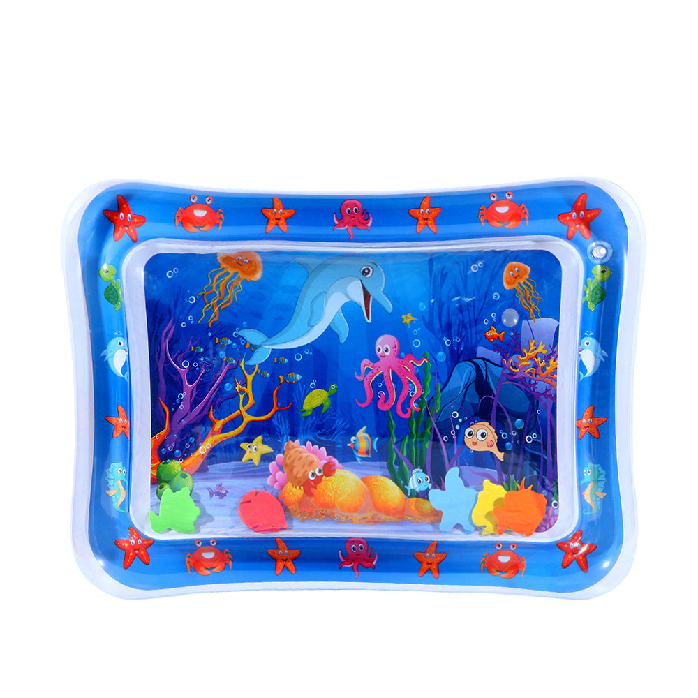 Interaktive Haustier-Wasserspielmatte mit schwimmenden Fischen + Kühlmatte für den Sommer