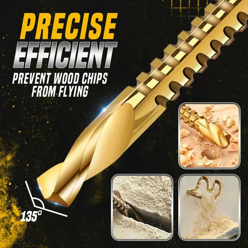 Jeu de forets hlico?daux Acier rapide, revtement en titane et compatible avec de nombreux matriaux