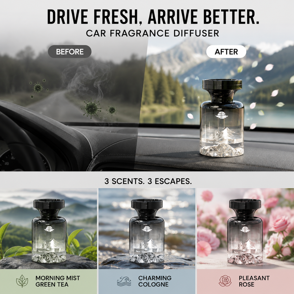 Grande vente 2026 50 % de rduction Dsodorisant longue dure pour voiture base d'extraits de plantes naturelles