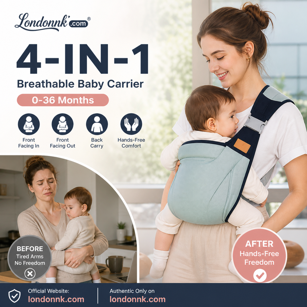Porte-bb respirant 4 en 1 0 36 mois, face soi ou face au monde, devant ou derrire Confort et mains libres pour les parents et bb
