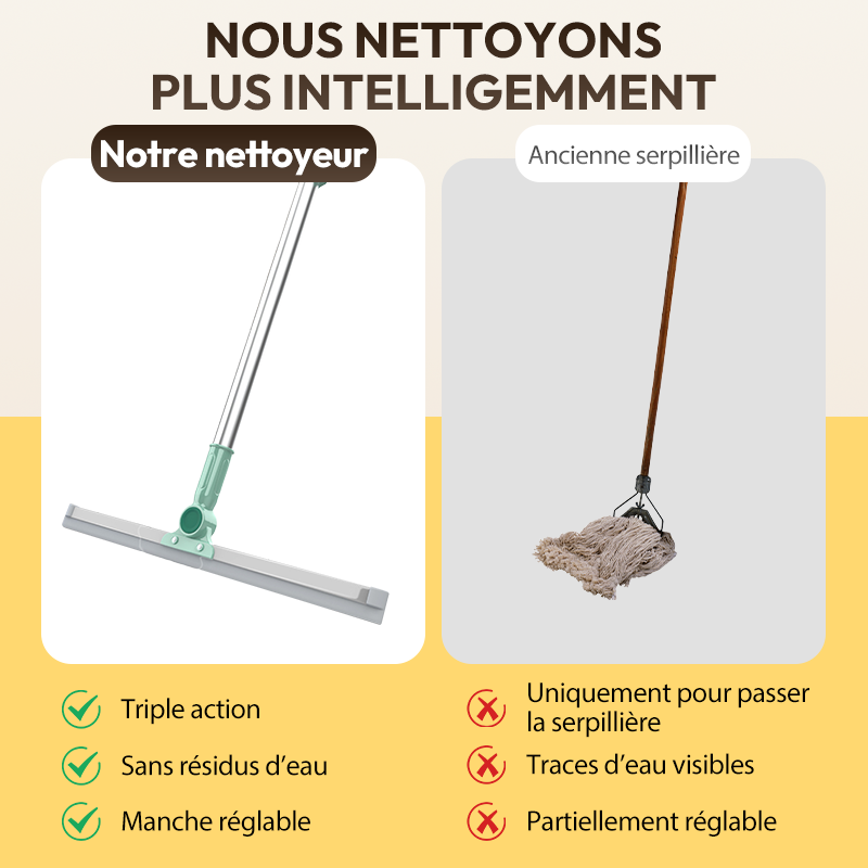 Brosse de sol multifonctionnelle en silicone