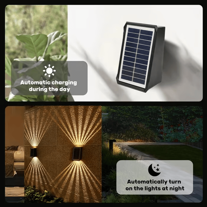 Spot mural solaire tanche 4 LED pour l'extrieur