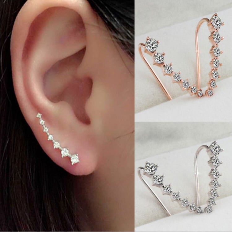 Vente chaude du Nouvel An 2024 Boucles d'oreilles diamant sept toiles