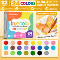 Marqueurs paillettes magiques Stylos artistiques bicolores double pointe