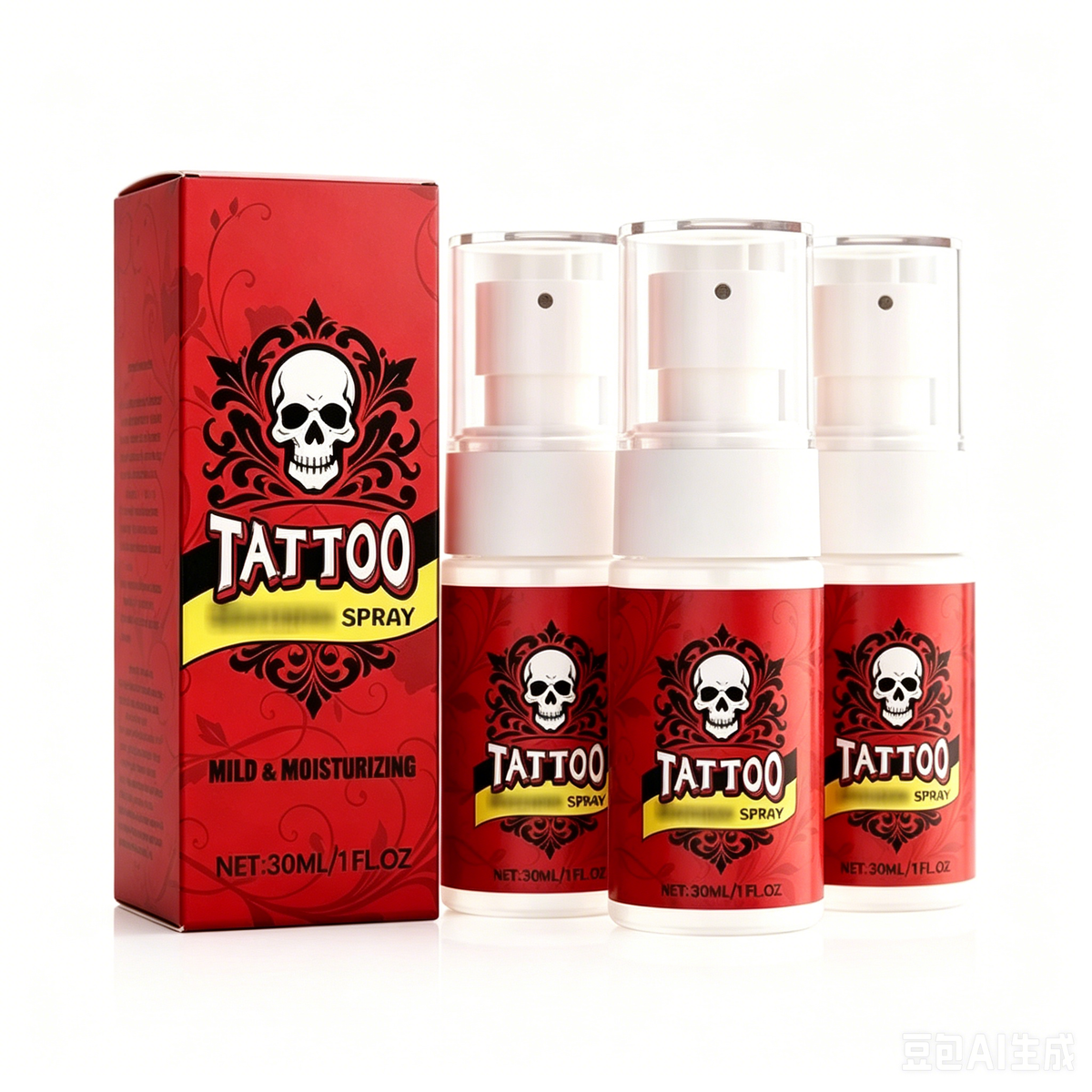 Spray hydratant pour les soins aprs tatouage