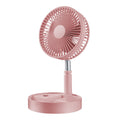 USB-wiederaufladbarer, faltbarer Teleskop-Standventilator, leise, 180° drehbar, 4 Geschwindigkeiten, tragbar