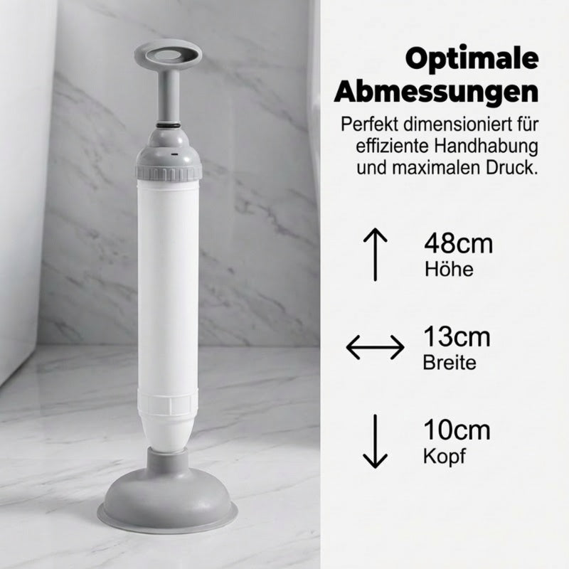 Hochdruck-Rohrreiniger für Toiletten – Haushaltsgebrauch, sofortige Beseitigung von Verstopfungen, ohne Chemikalien, ohne Schmutz