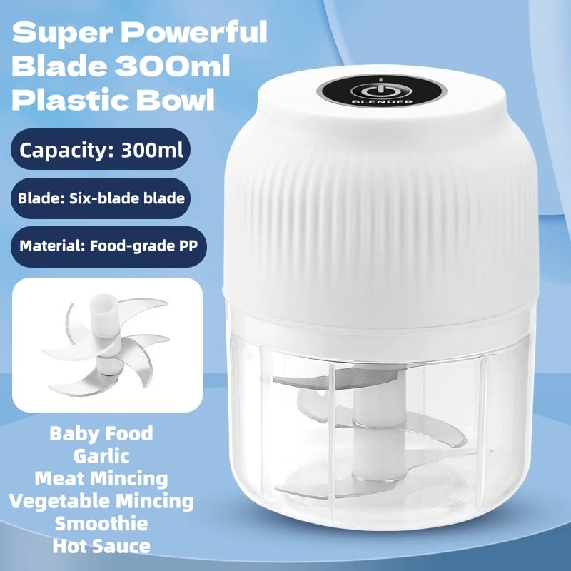 Multifunctional cordless electric mini garlic chopper