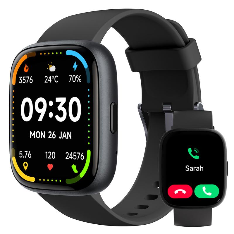 Montre connecte pour femmes et hommes, tracker d'activit physique avec fonction d'appel, montre de fitness avec suivi du sommeil/100 sports/podomtre tanche IP68