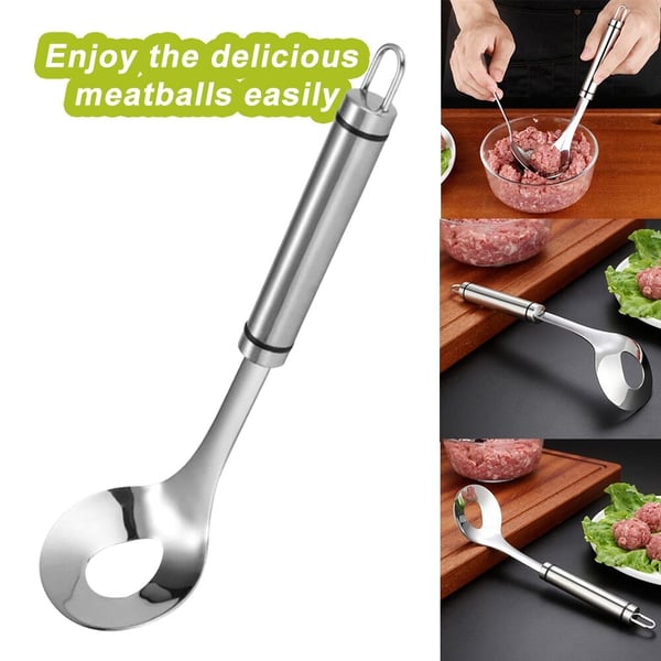 Offre spciale du 16.99 1 achets 1 offerts Cuillre boulettes inox Dmoulage facile, polyvalente pour viande, poisson