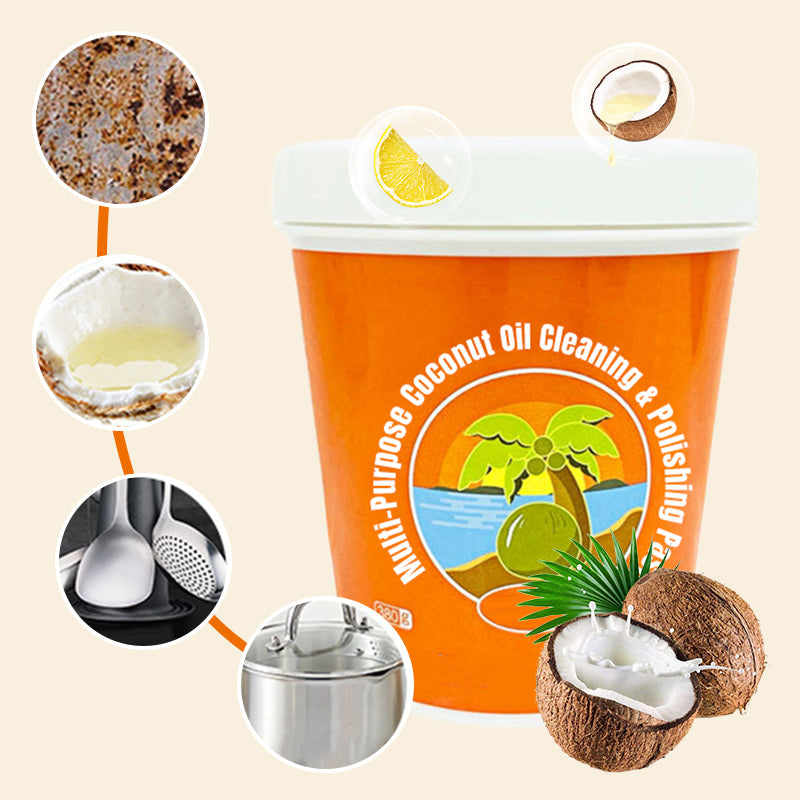 Pate de nettoyage & de polissage multi-usages l'huile de coco