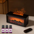 DE RDUCTION - Diffuseur d'Humidit avec Flamme de Chemine - 7 Couleurs LED et Tlcommande, Ambiance Apaisante pour Maison/Bureau