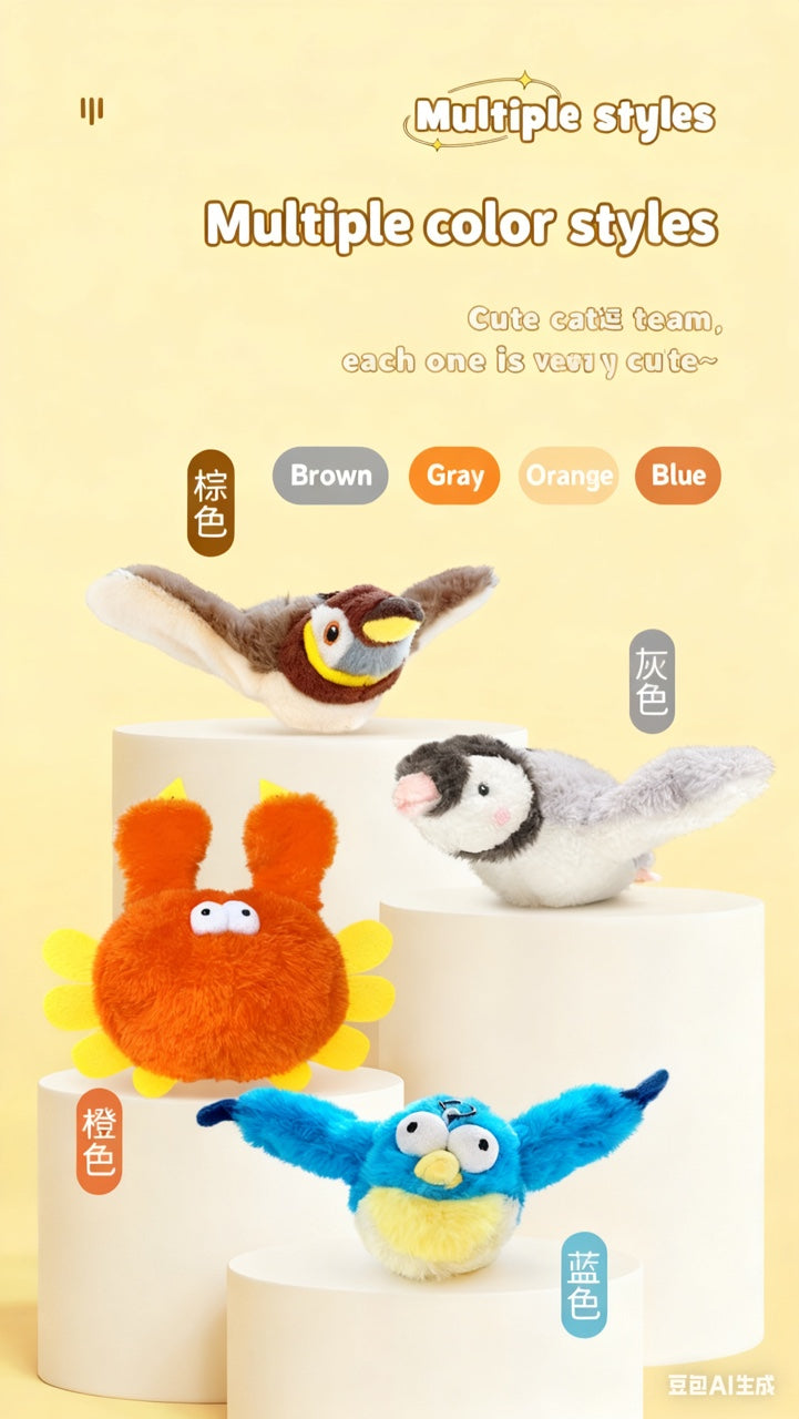 De No?l Jouet interactif pour chat: Souris volante et chauve-souris ralistes, avec mouvement et son