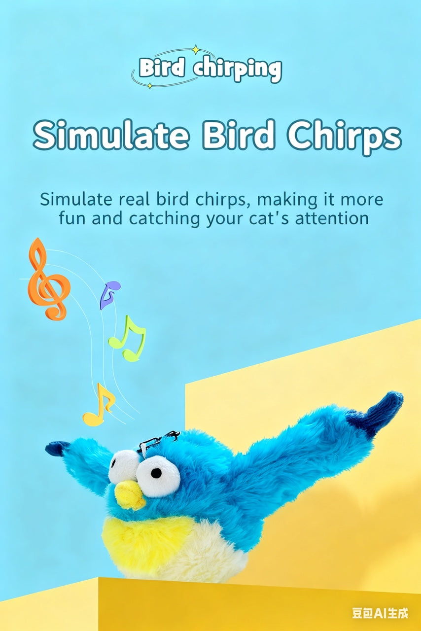 Weihnachts-Geschenk: Interaktives Katzenspielzeug: Realistische fliegende Maus und Fledermaus, mit Bewegung und Sound
