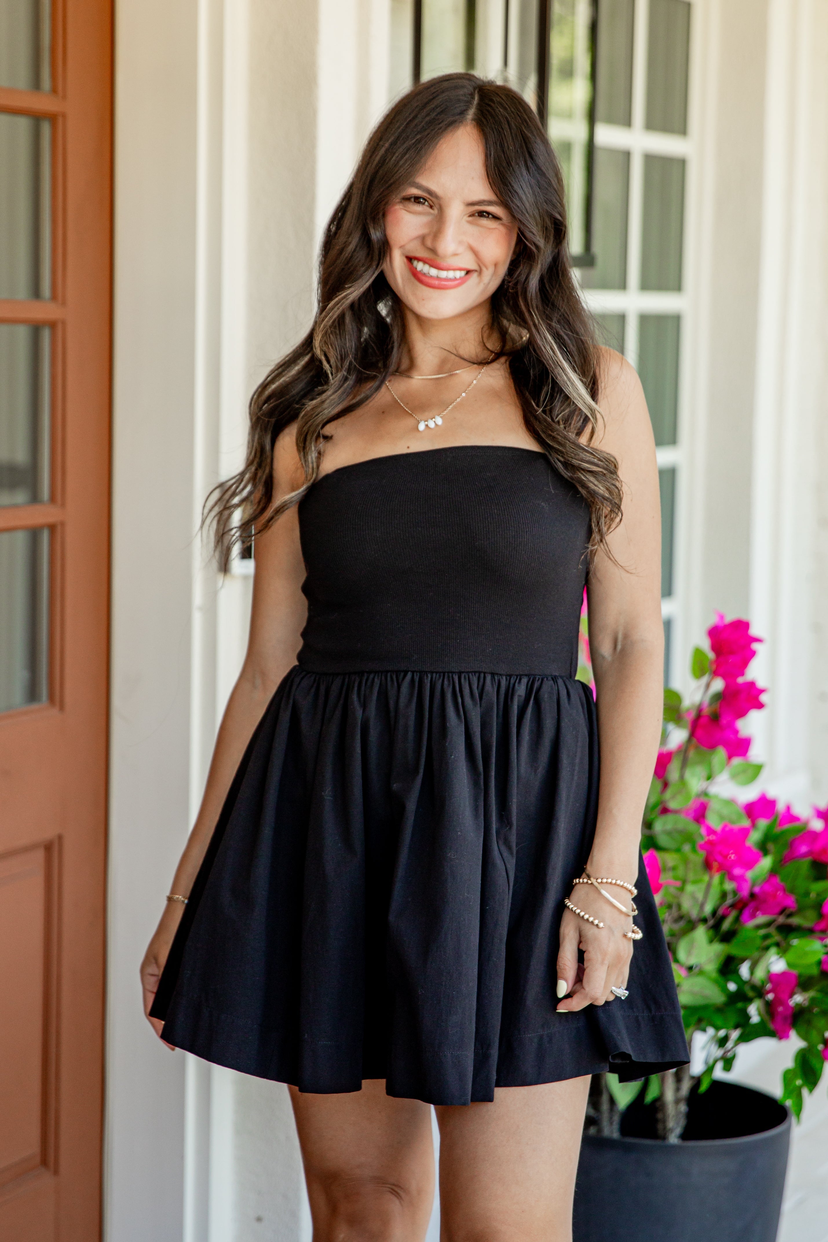 Effortless Occasion Strapless Mini Dress