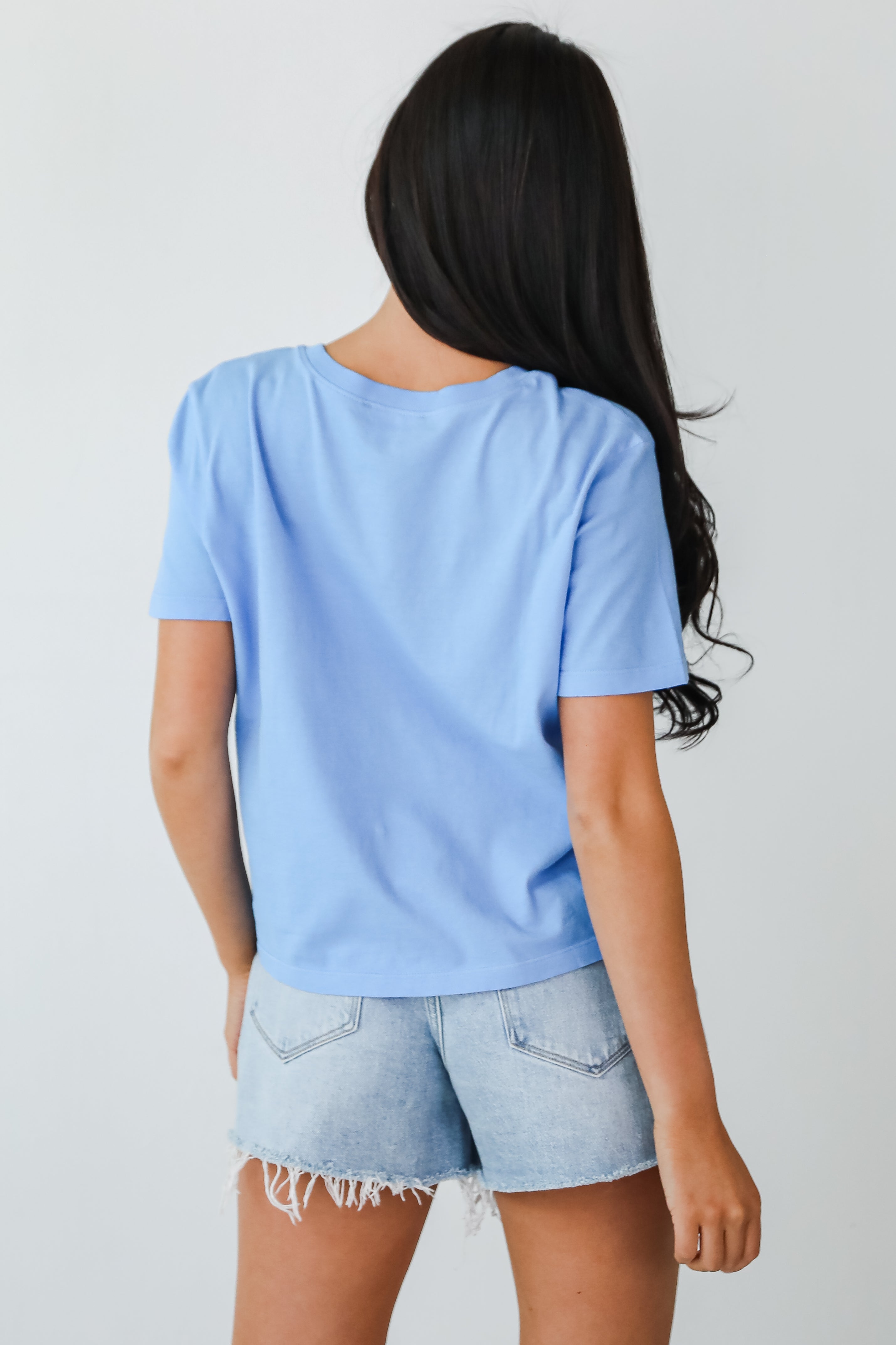 Round Neck Short Sleeve Relaxed Cotton Basic Tee