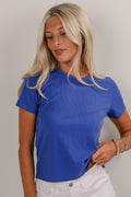 Cassie Everyday Ribbed Tee - DU DEAL