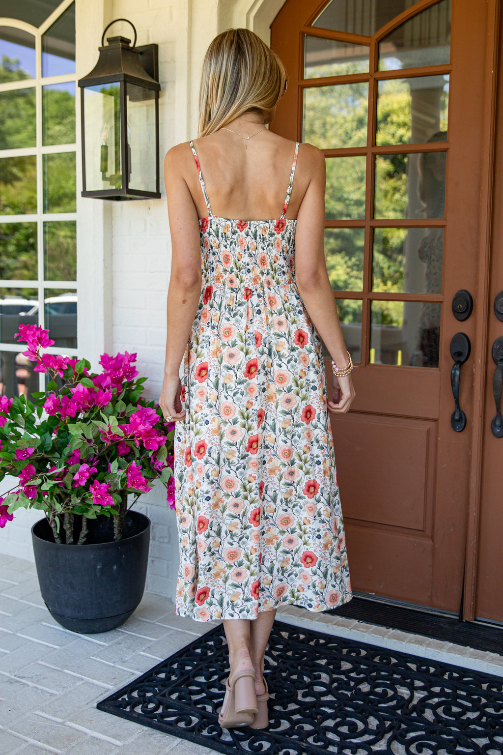 Garden Poetry Cream Floral Maxi Dress
