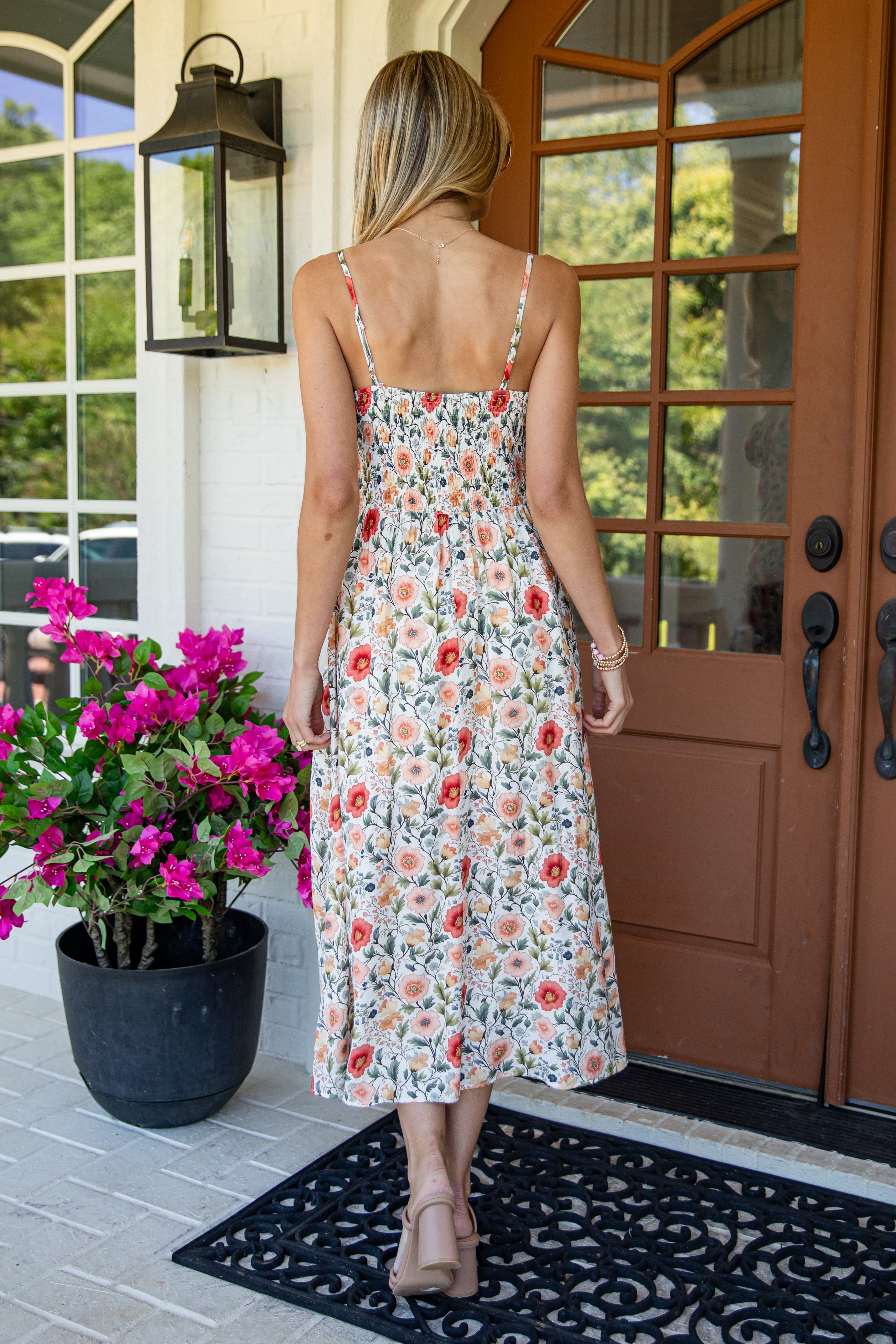 Garden Poetry Cream Floral Maxi Dress