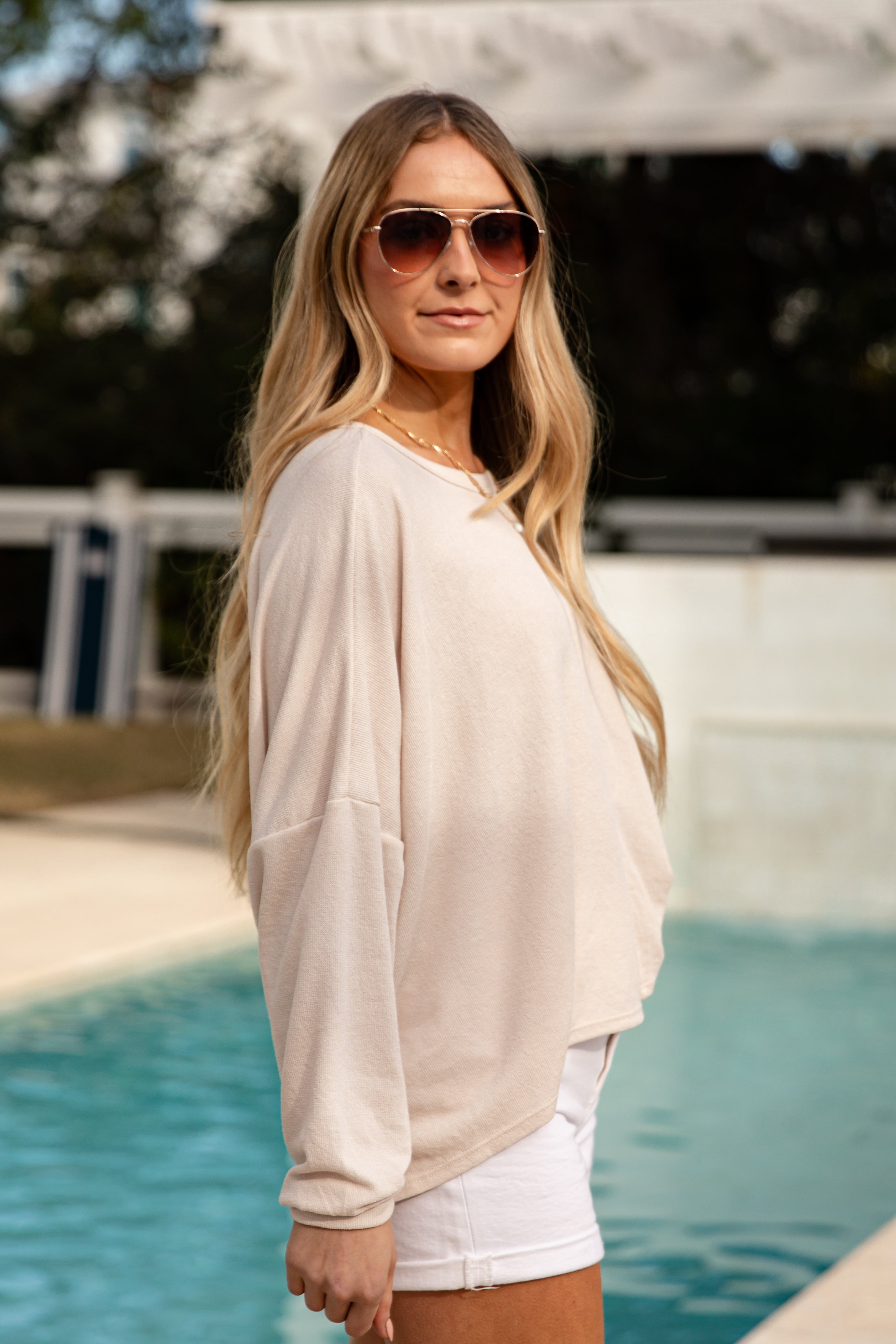 Crew Neck Long Sleeve Relaxed Knit Top