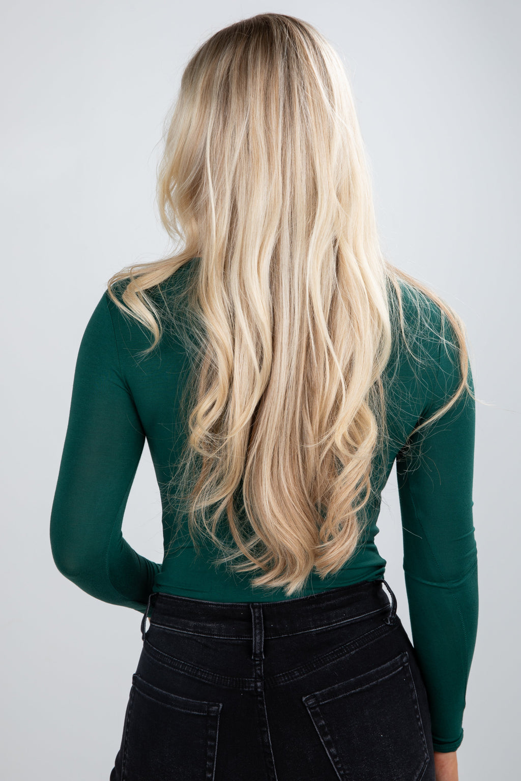 Round Neck Long Sleeve Relaxed Crop Rayon Top