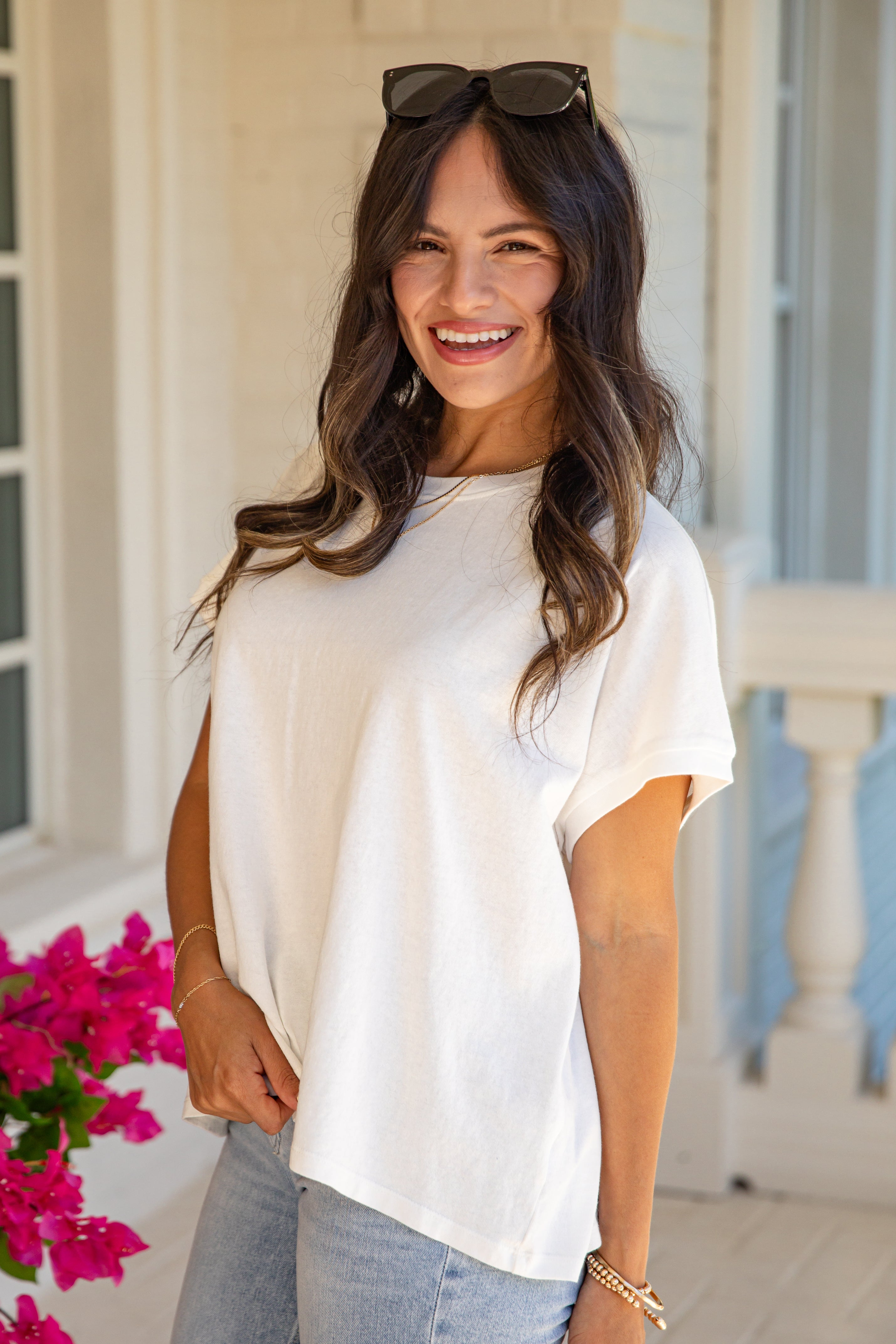 Crew Neck Short Sleeve Relaxed Cotton T-Shirt