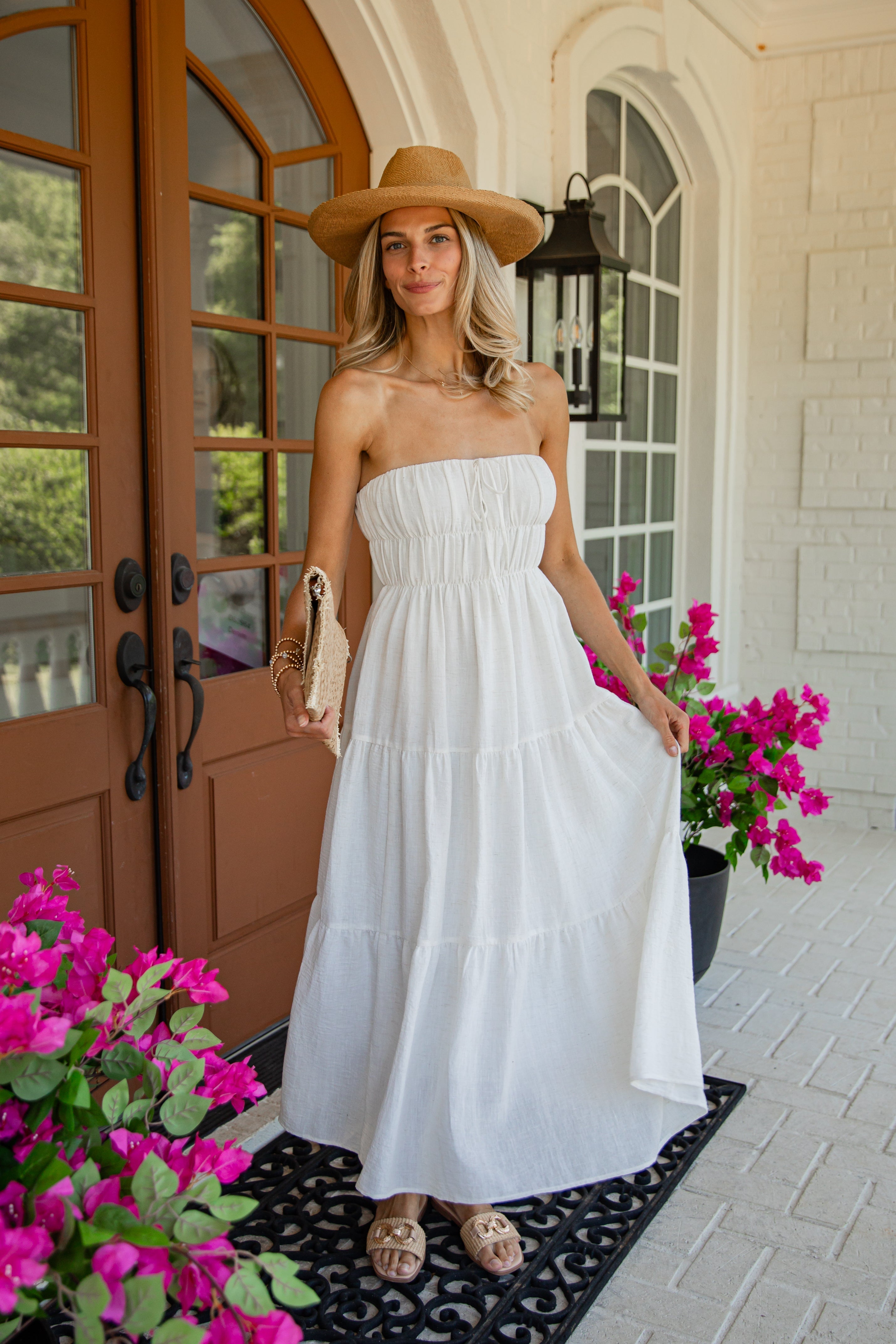 Dreaming of You White Strapless Maxi Dress