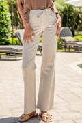 Nantucket Off White Stripe High-Rise Vintage Flare Jeans