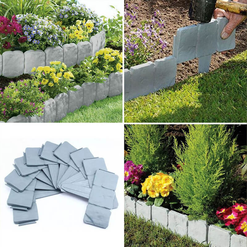BEGRENZTES ANGEBOT: 50 % RABATT Gartenzaun aus Kunststein Witterungsbeständig, Langlebig & Einfach zu installieren