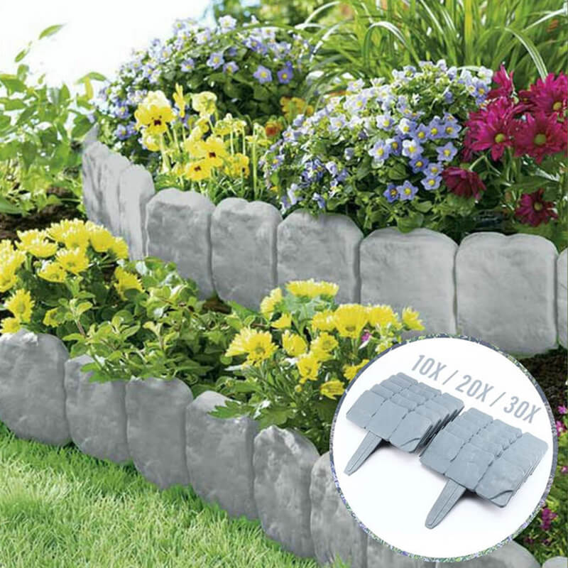 BEGRENZTES ANGEBOT: 50 % RABATT Gartenzaun aus Kunststein Witterungsbeständig, Langlebig & Einfach zu installieren