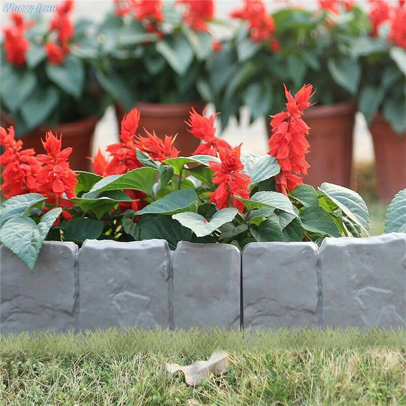 BEGRENZTES ANGEBOT: 50 % RABATT Gartenzaun aus Kunststein Witterungsbeständig, Langlebig & Einfach zu installieren