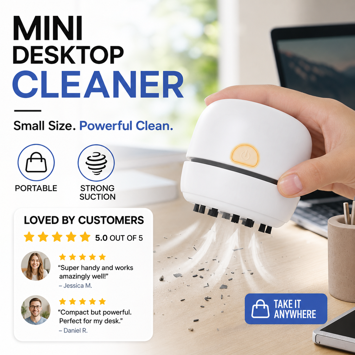 Mini-aspirateur portable pour bureau