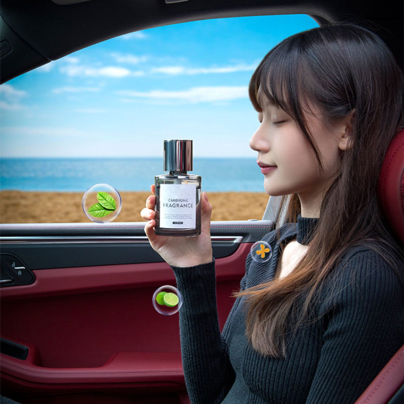 Ultrasonic car air freshener with 5 speed settings and automatic on/off function