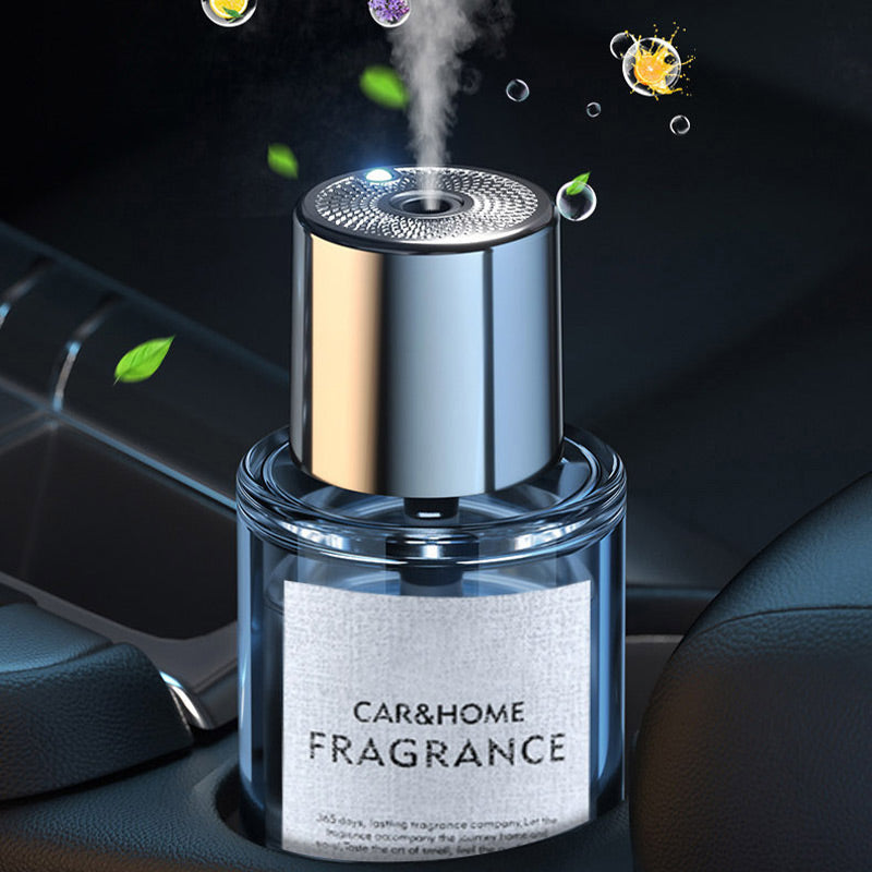 Ultrasonic car air freshener with 5 speed settings and automatic on/off function