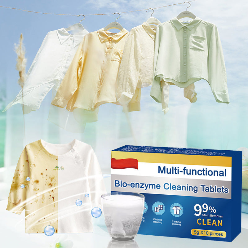 Comprims de nettoyage bio-enzymatiques multifonctionnels