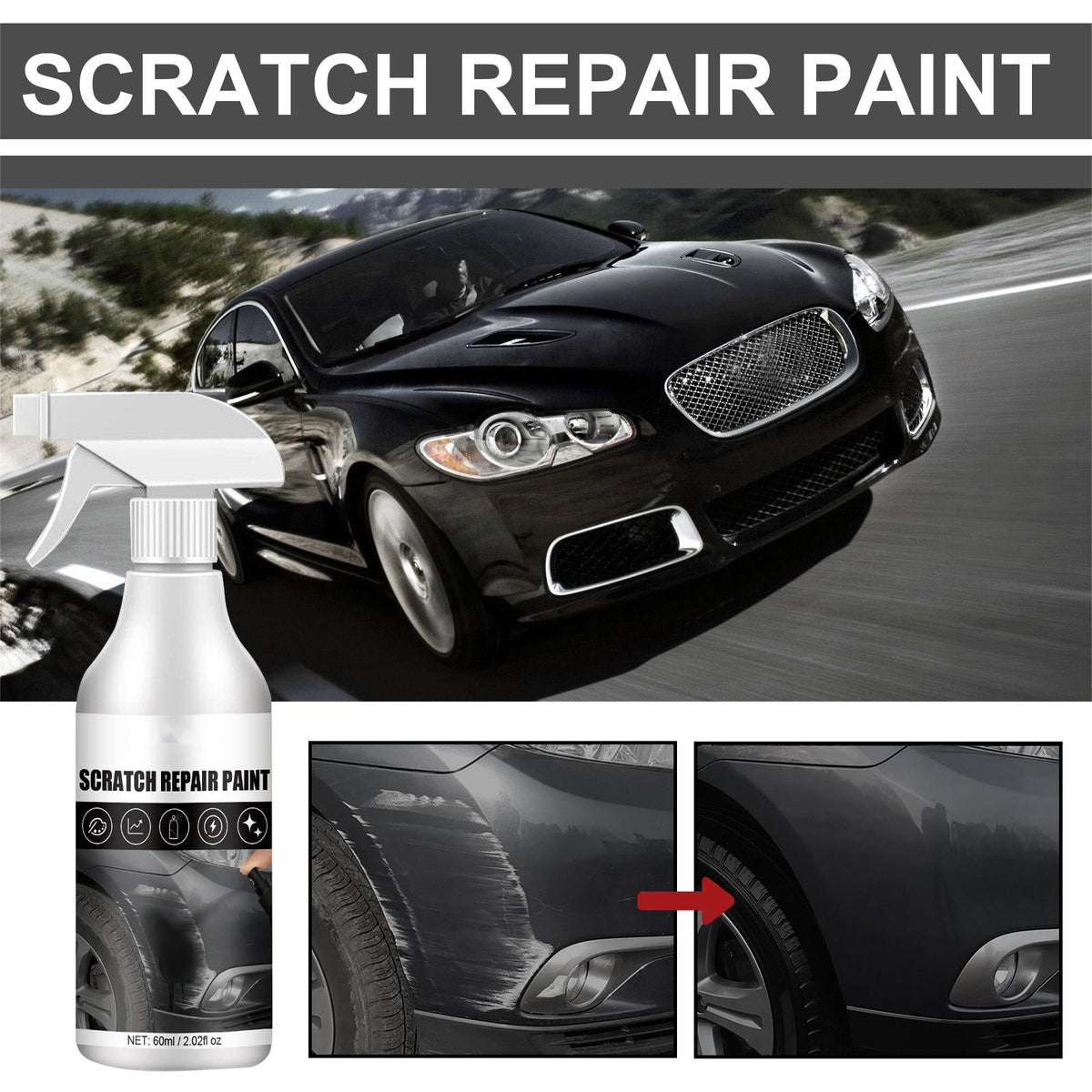 Dissolvant de rayures pour voiture pour rparer les dfauts de surface
