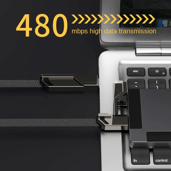 Chargeur 4-en-1 [60W Charge rapide & Synchronisation des donnes]